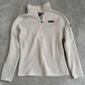 Patagonia quarter zip - cream - small
